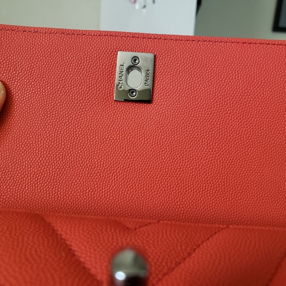 Chanel coco handle mini red chevron bag - Picture 13 of 15